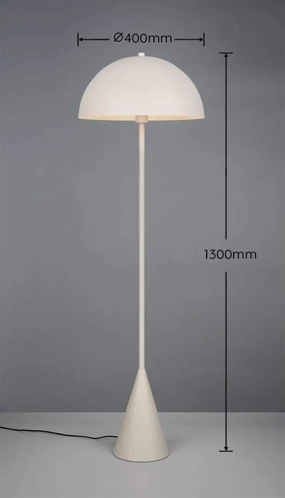 Бяла подова лампа (височина 130 cm) Alfie – Trio