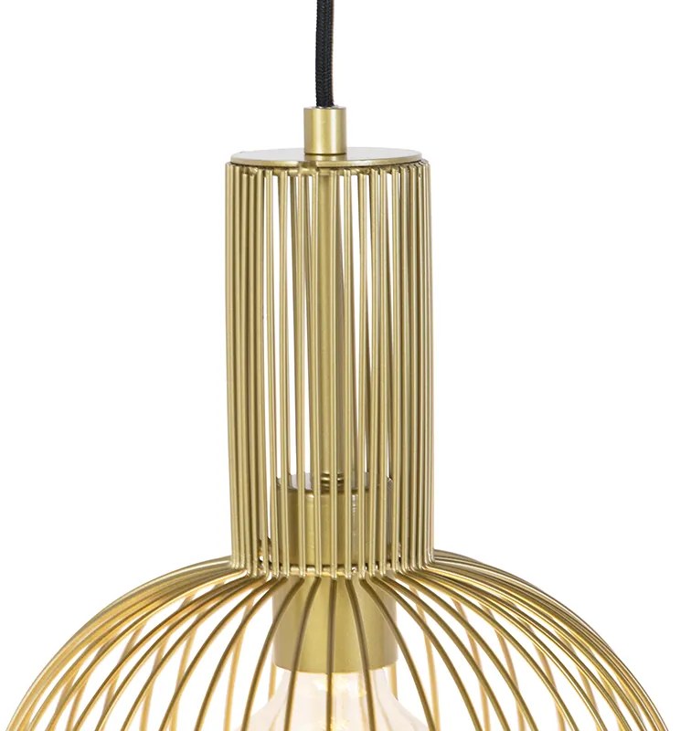 Дизайнерски висящ аплик златен - Wire Whisk