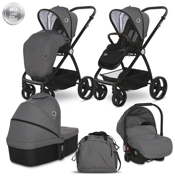 Бебешка количка 3в1 INFINITY LORELLI - GLACIER Grey