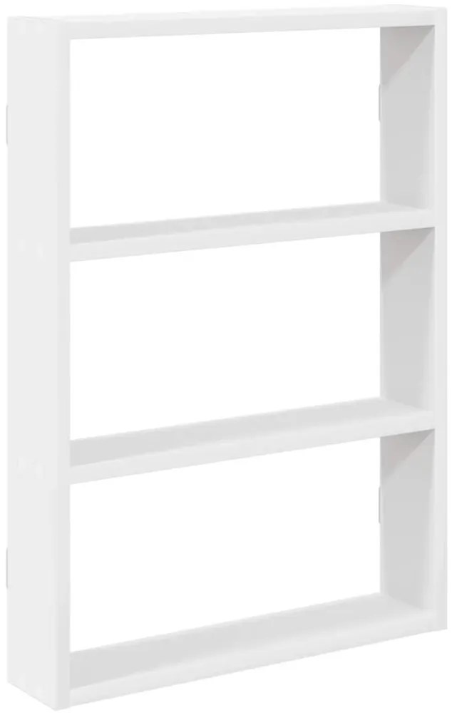 860049 vidaXL стенна етажерка бяла 43x9x60 cm от конструирана дървесина