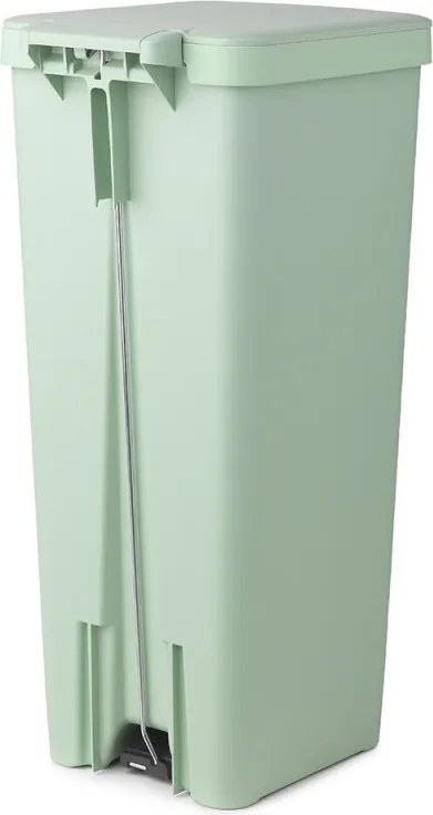 Кош за боклук с педал Brabantia StepUp 1005558, 40 л, Екологични материали, Голям отвор, Светлозелен