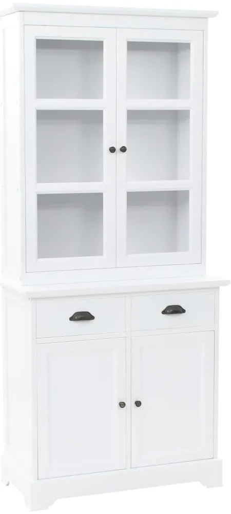 245755 vidaXL Бюфет с 4 врати, МДФ и борова дървесина, 80x40x180 см