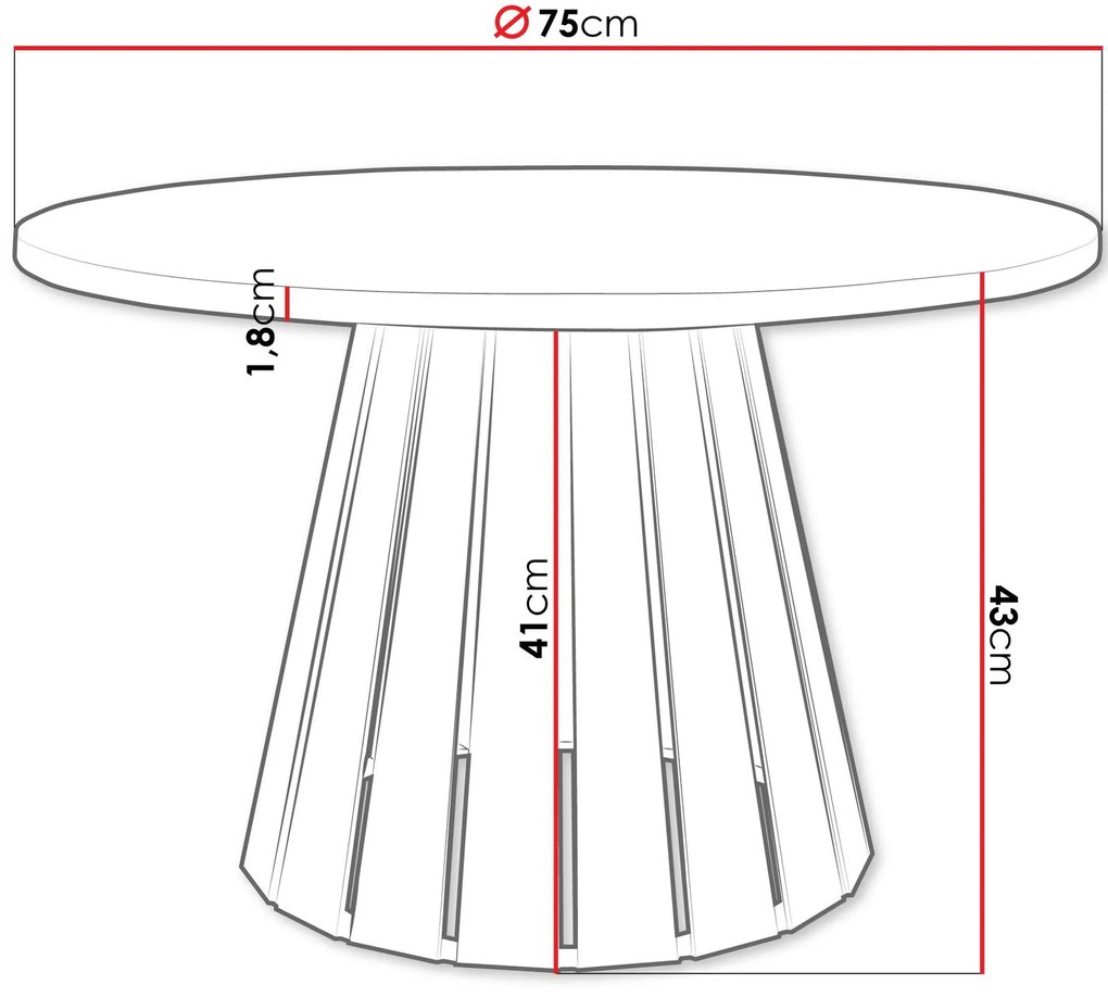 Кафе маса Circolo-Бяло