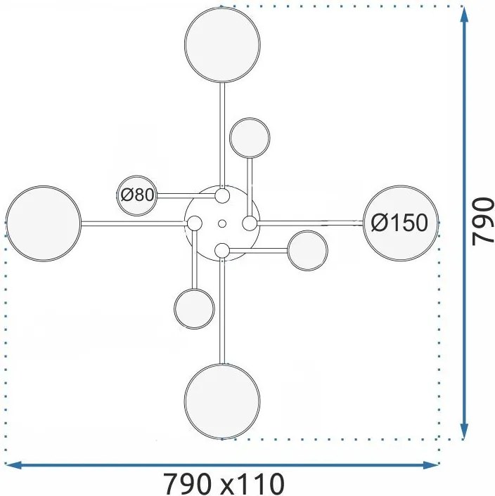 Плафон GREY APP528-8C