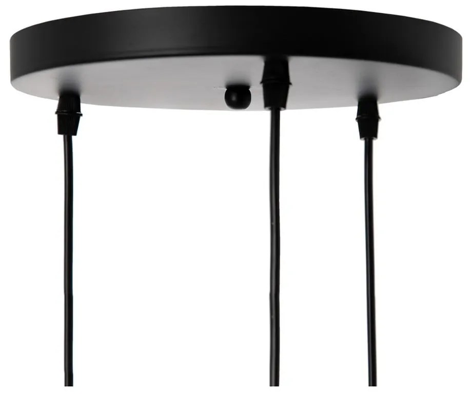 Черно висящо осветително тяло с текстилен абажур ø 40 cm – Ixia