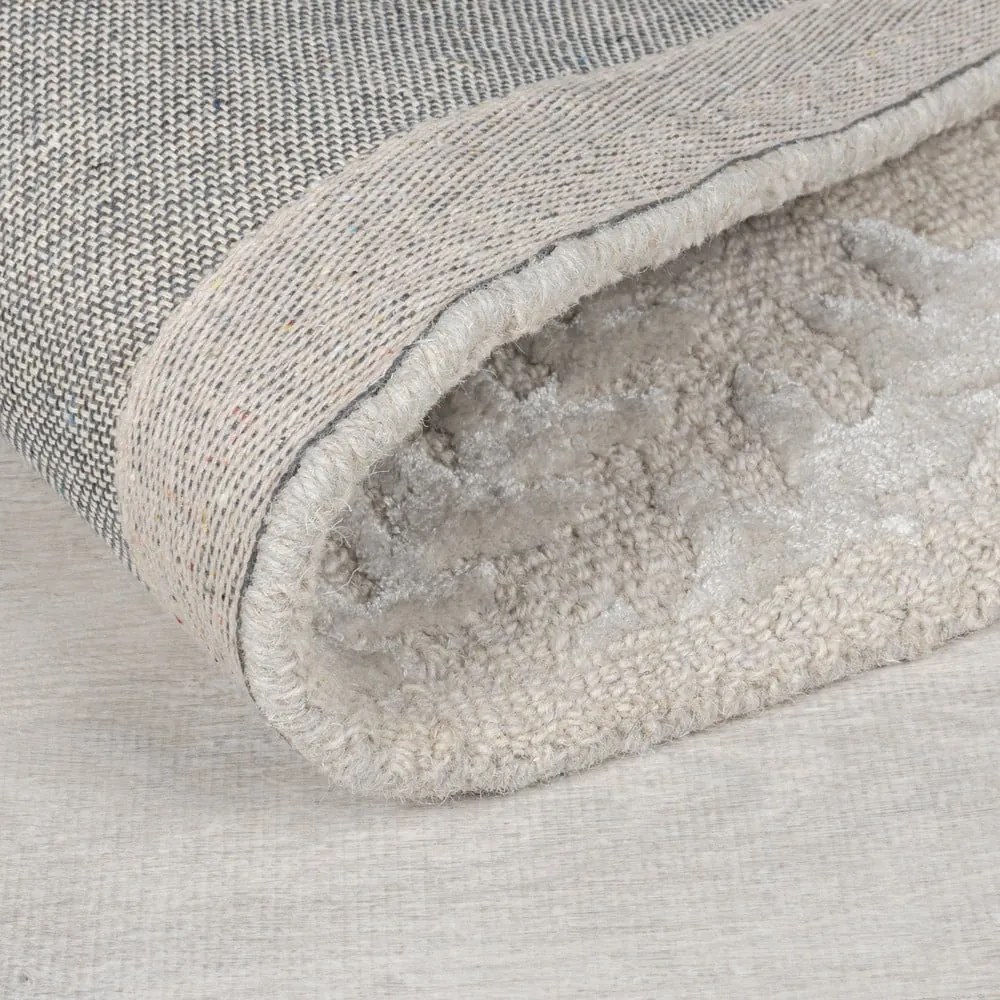 Сиво-бежов ръчно изработен килим със смес от вълна 200x290 cm Sloane – Flair Rugs