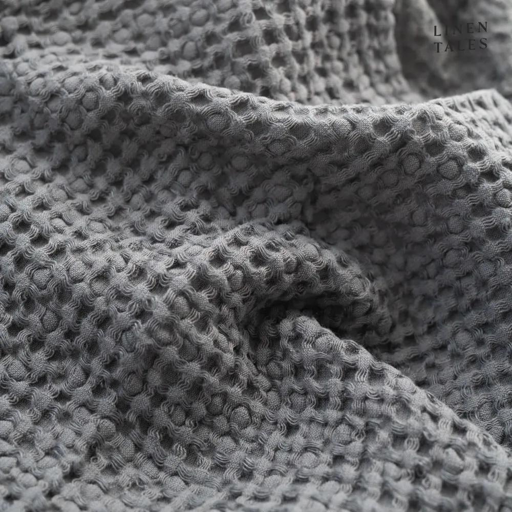 Тъмносиви кърпи и хавлии за баня в комплект от 3 Honeycomb - Linen Tales