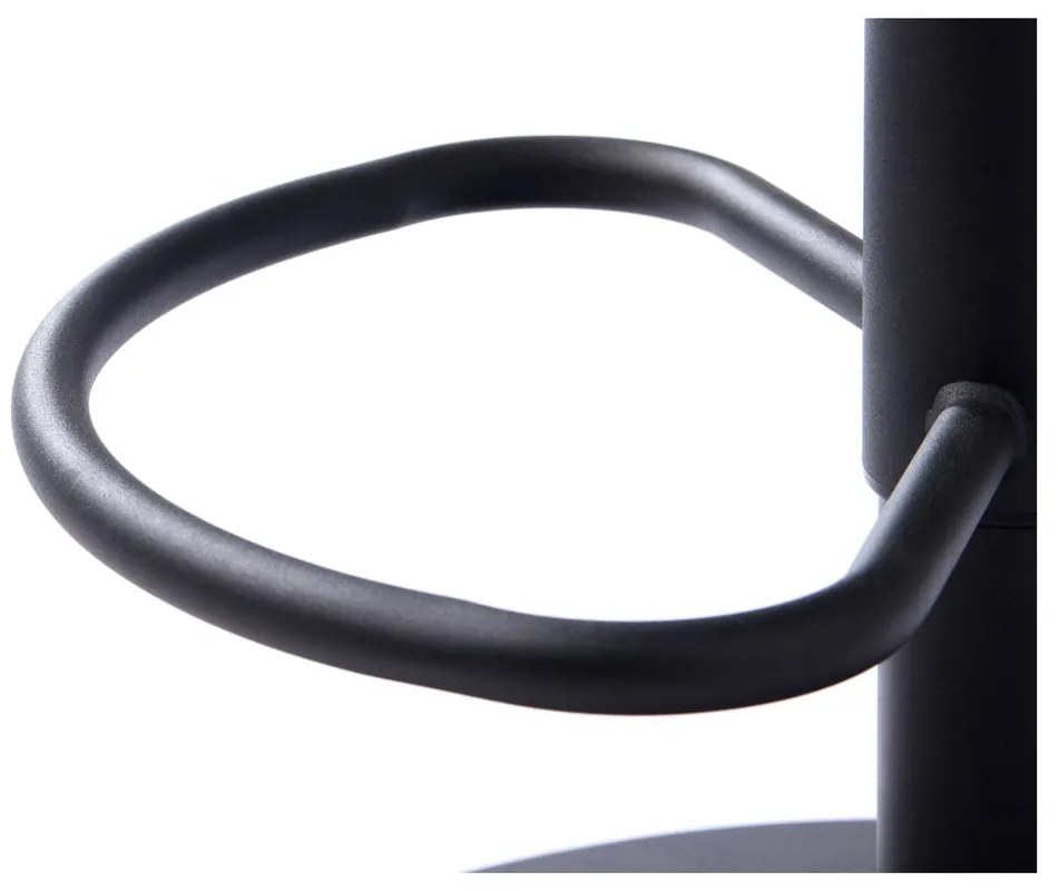 Тъмносив тапициран бар стол с регулируема височина/с подлакътници (височина на седалката 65 cm) Nolan – Unique Furniture