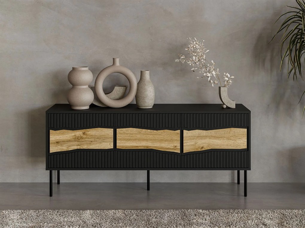 ТВ шкаф Inserto 150 3D-Черно