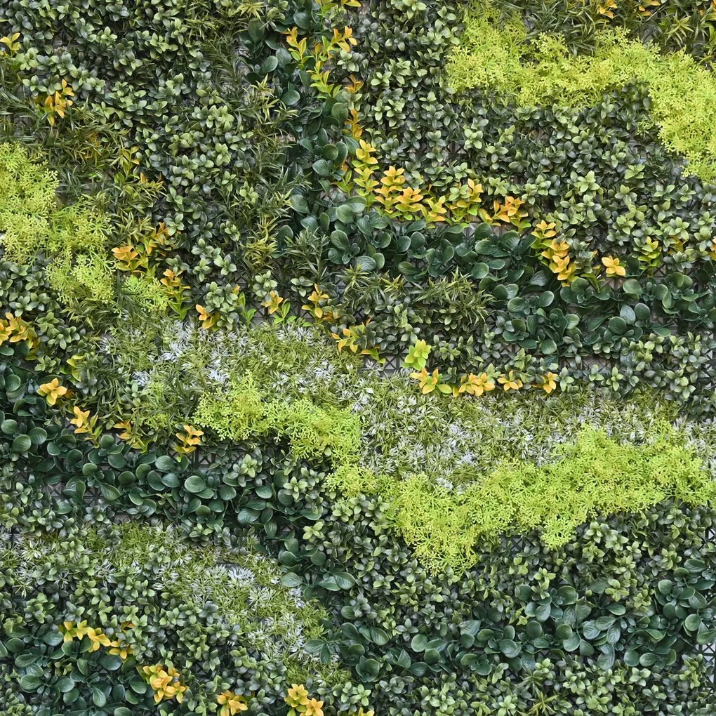 Изкуствена трева с цветя - картина L901, панел 1м х1м