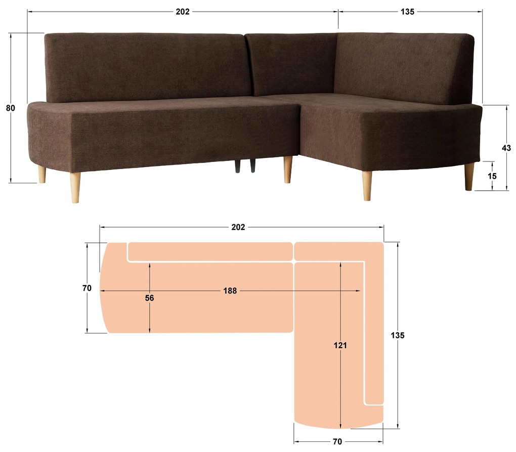 Ъглов диван Берн