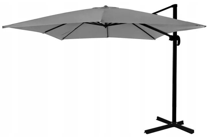 Стилен сив чадър MINI ROMA 2,5 × 2,5 м