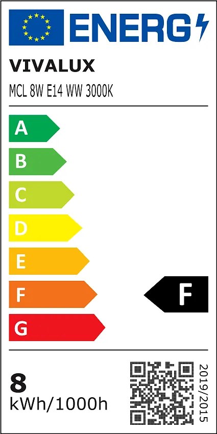 LED крушка VIVALUX MAX LED, 8W, E14, 3000К