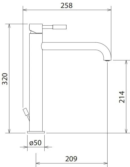 Кран за тоалетна LaTorre New Tech II High -Inox