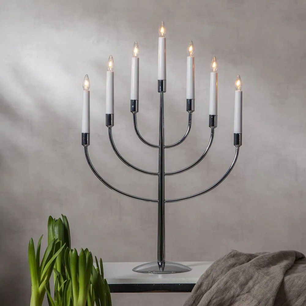 Коледна светлинна украса за контакт в сребрист цвят Titus – Star Trading