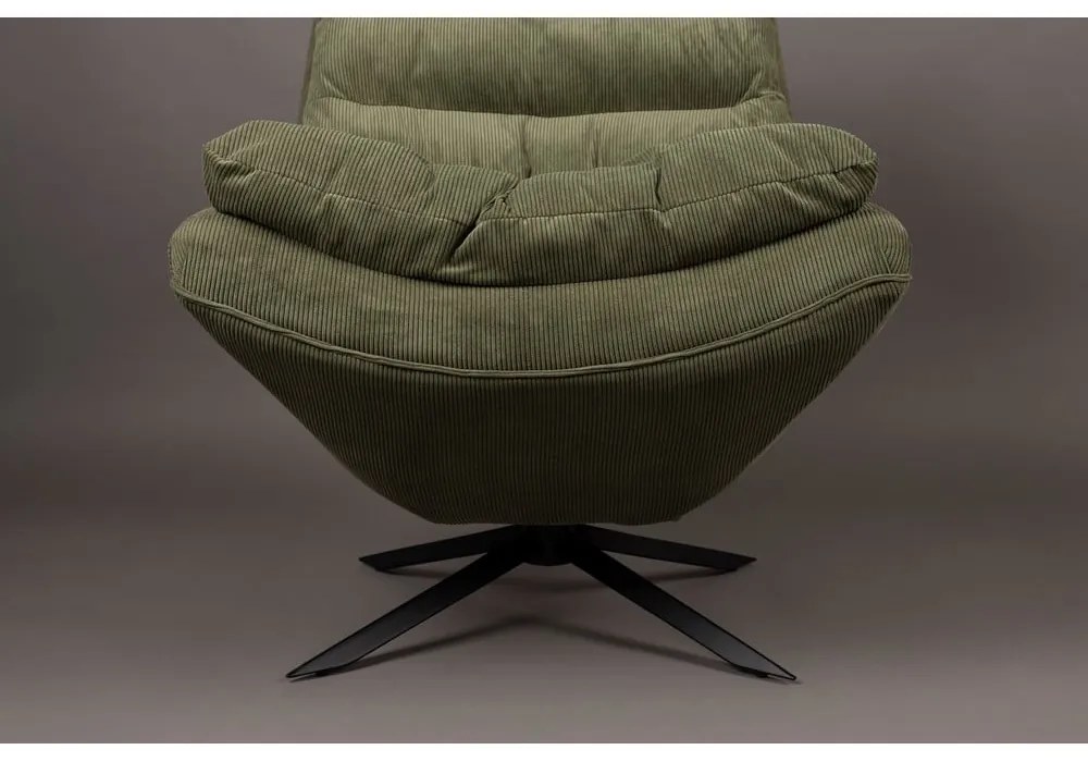 Зелено кадифено кресло Vince - Dutchbone