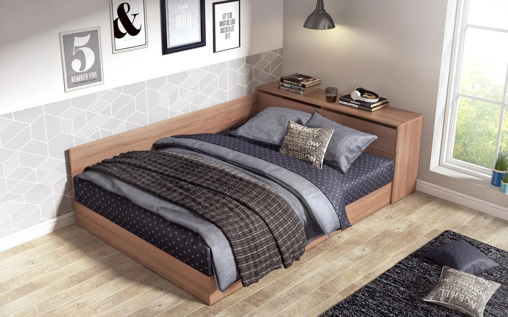 Легло + ракла за матрак 144/190 Приста L