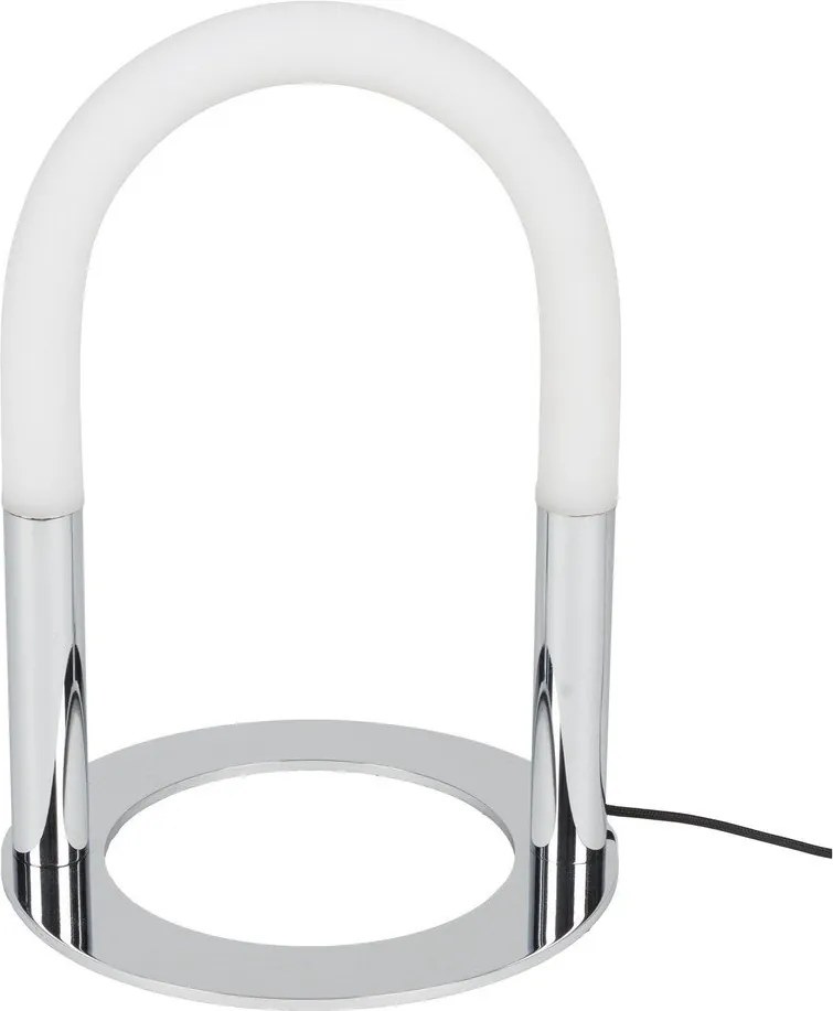 Метална LED затъмняваща се настолна лампа в сребрист цвят (височина 36 cm) Arch – Zuiver