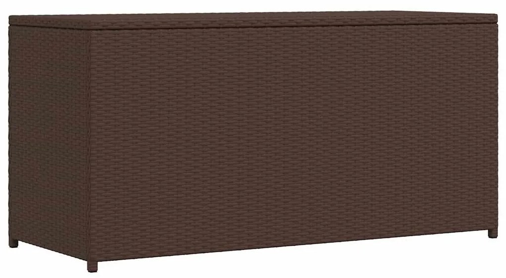 42499 vidaXL Градински сандък за съхранение, кафяв, 120x50x60 см, полиратан