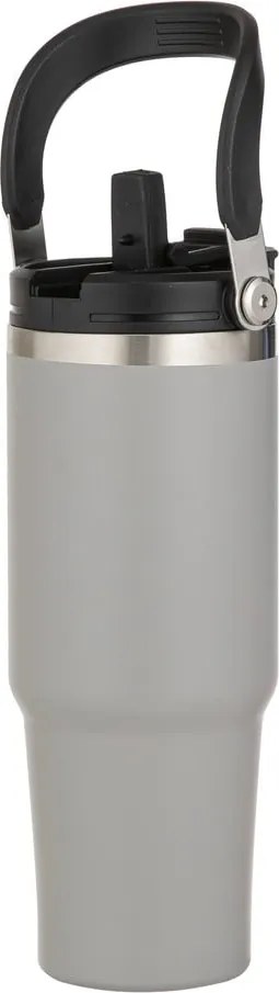 Сива бутилка за пътуване бутилка от неръждаема стомана 1 l Eco – Ladelle