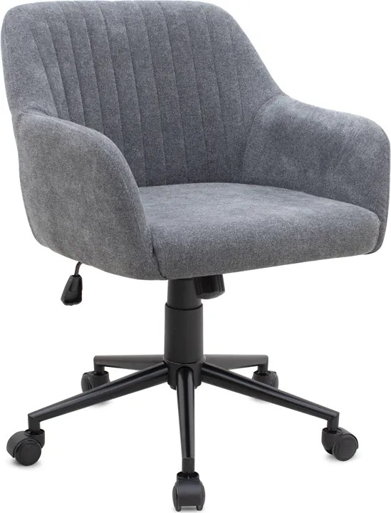 Офис стол Алиса с ленена тъкан в сив цвят 61x61x80/90см.