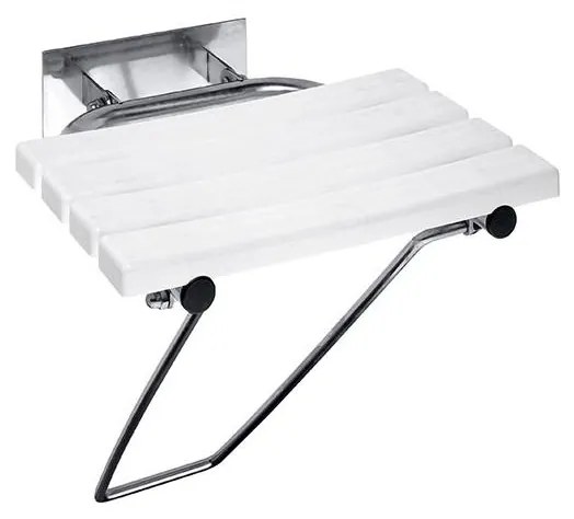 Седалка за душ 44x46 см неръждаема стомана/сребриста