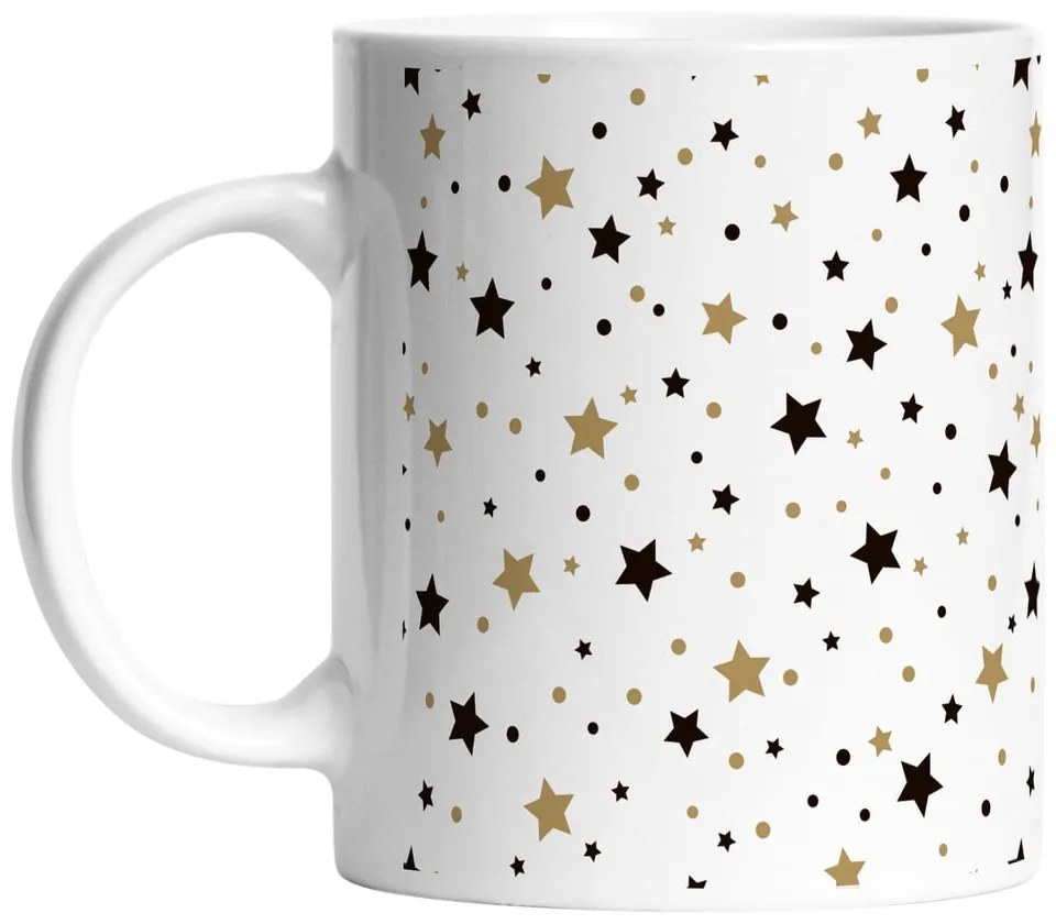 Бяла керамична чаша с коледен мотив 330 мл - Butter Kings