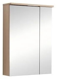 Огледален шкаф за баня AMO-50 6018-50, Inter Ceramic, с LED осветление, PVC, 50х70х17см