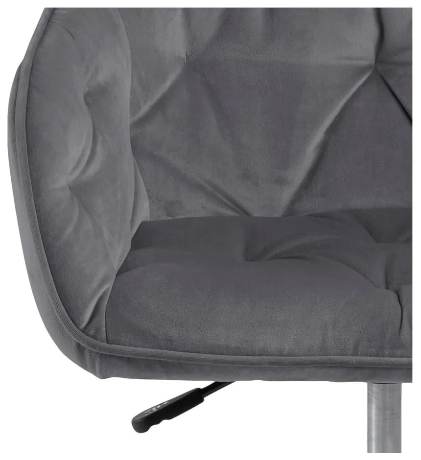 Сив офис стол с кадифена повърхност Brooke - Actona