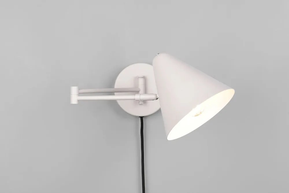 Стенна лампа с огъваща се структура за контакт в цвят слонова кост ø 15 cm Cosima – Trio