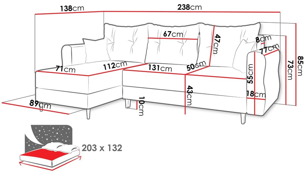 Ъглов диван Zako-Mpez
