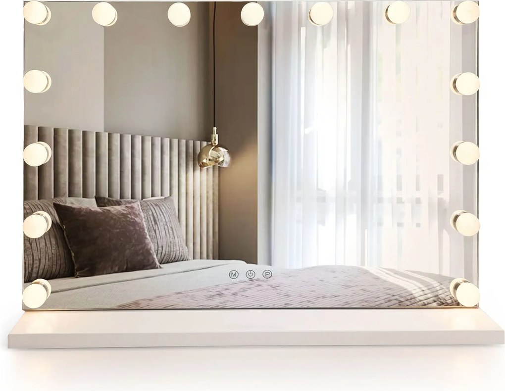 Огледало LED HOLLYWOOD White 80x60