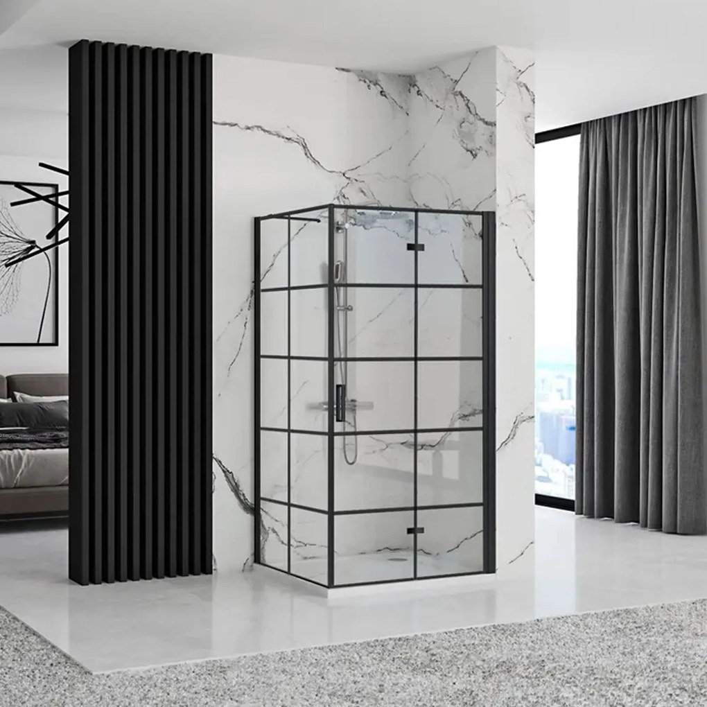 Душ кабина Rea Molier Black Double 90x110