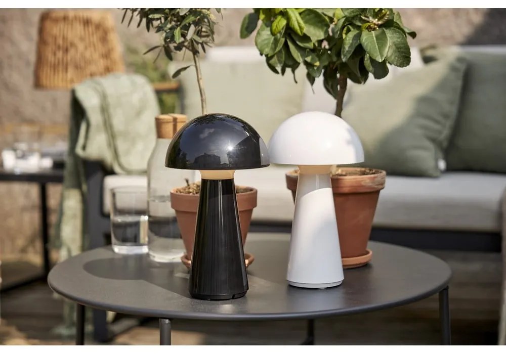 Черна настолна LED лампа с възможност за димиране (височина 28 cm) Mushroom - Star Trading