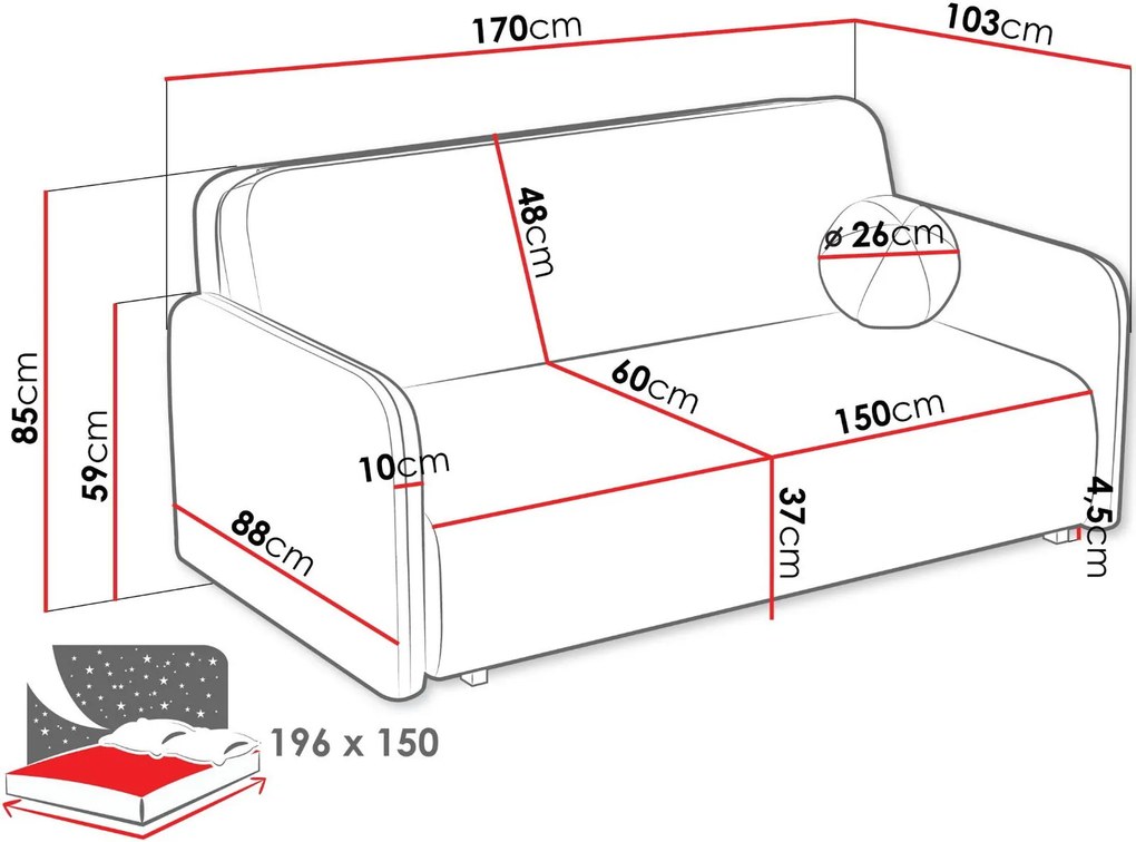 Разтегателен диван Viva Sun IV-Горчица