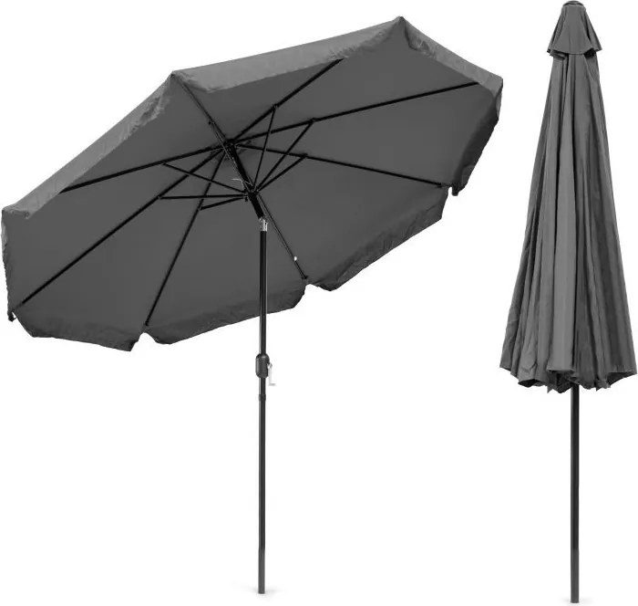 Голям градински чадър с наклон - 300 см Зелено