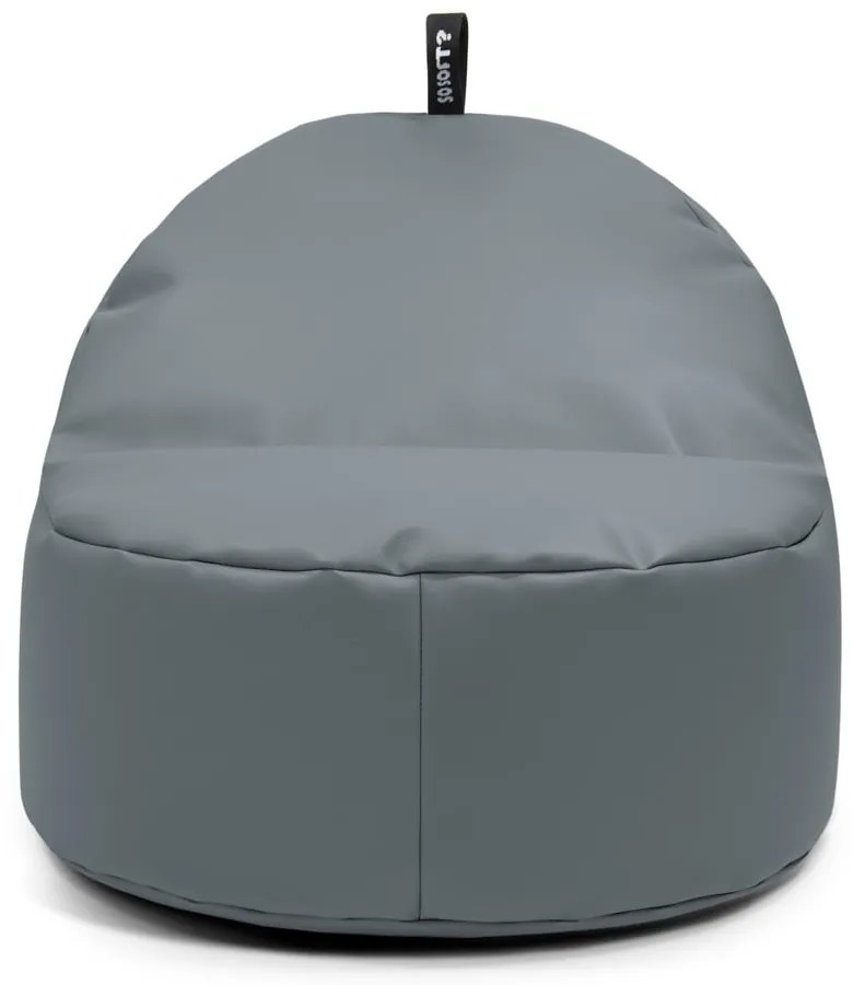 Бежов пуф от изкуствена кожа Round XL – So Soft?