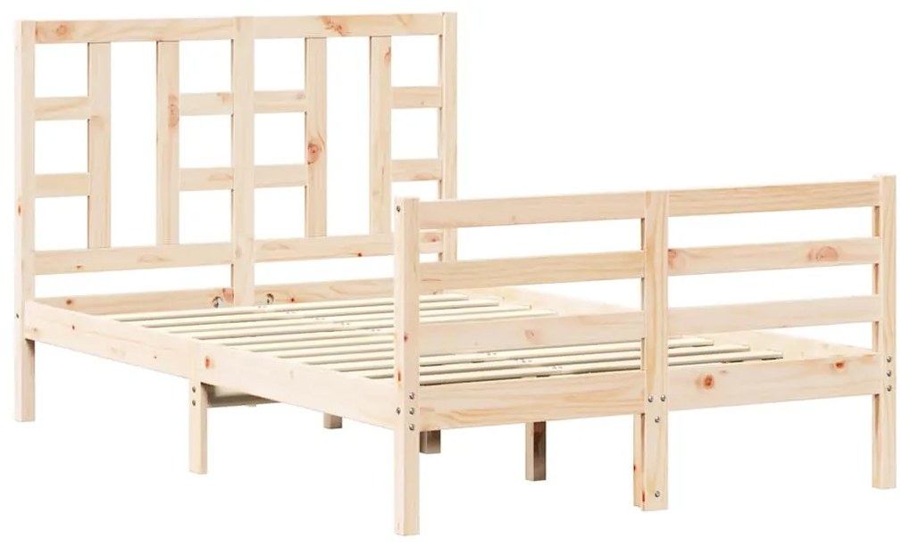 3193891 vidaXL Рамка за легло с табла Small Double масивна дървесина