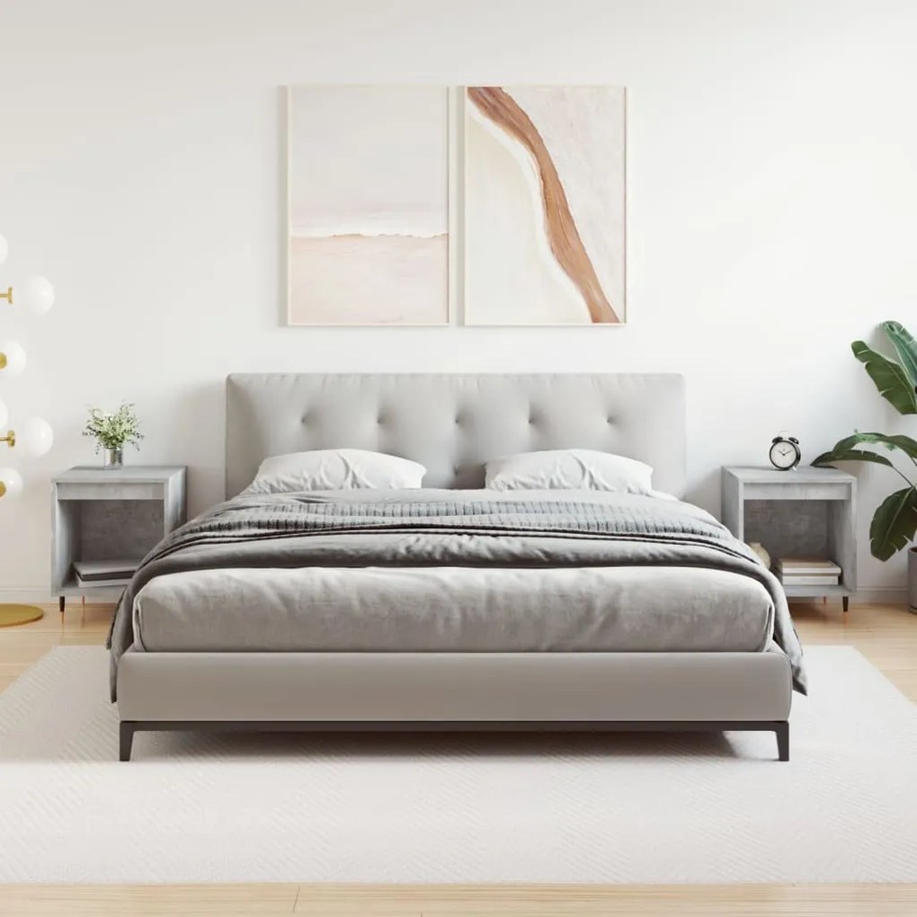 Sonata H Нощни шкафчета 2 бр бетонно сив 40x35x50 см инженерна дървесина