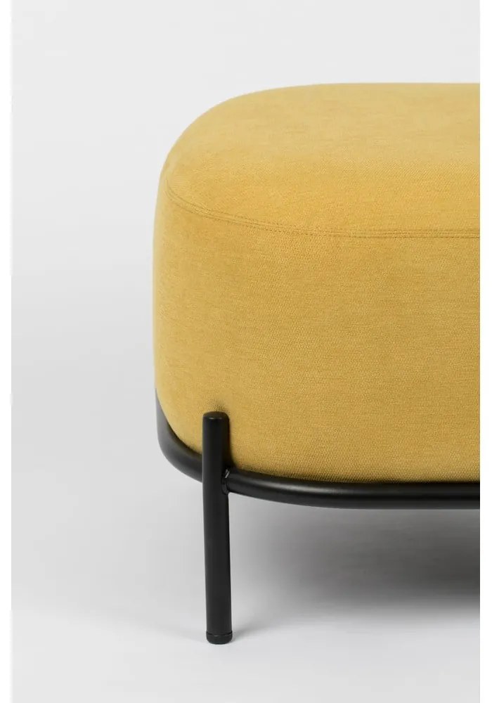 Жълта табуретка за крака Polly - White Label