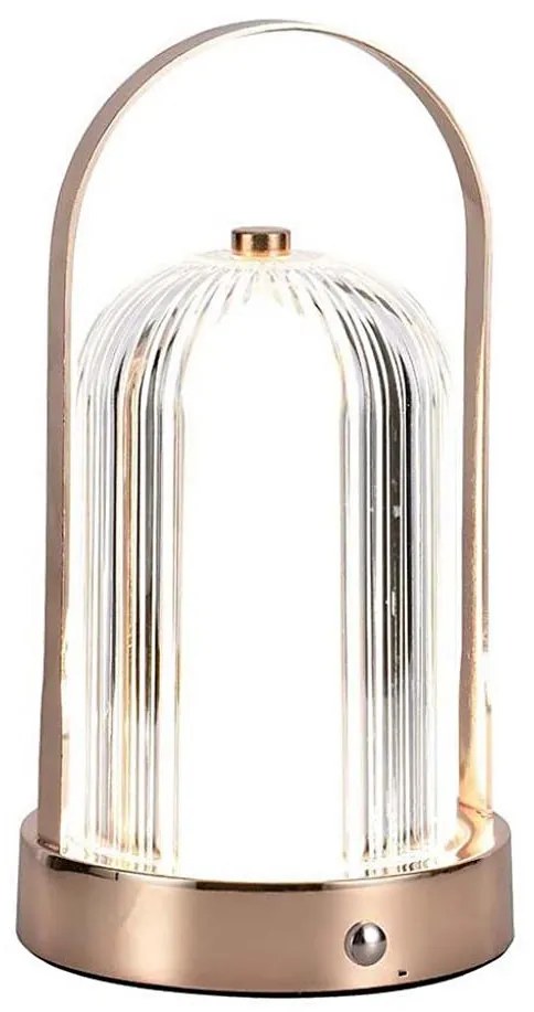 LED регулируема настолна лампа LED/1W/5V 3000-6000K 1800 mAh мед