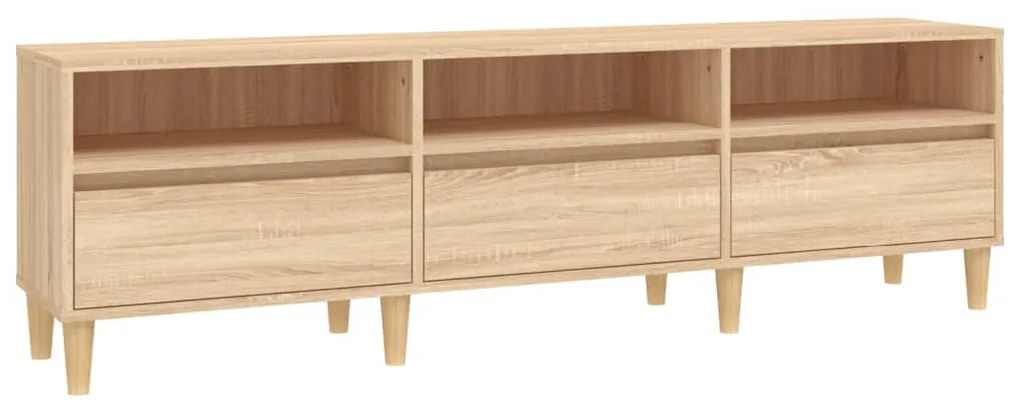 831912 vidaXL ТВ шкаф, сонома дъб, 150x30x44,5 см, инженерно дърво