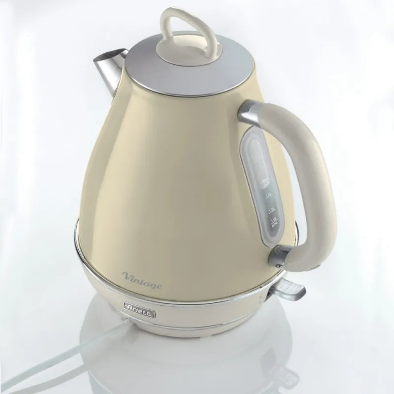 Електрическа кана VINTAGE 2869/03, 2000W, 1.7 л, Подвижен филтър, Прозорец за водата, 360C безжична основа, Бежов