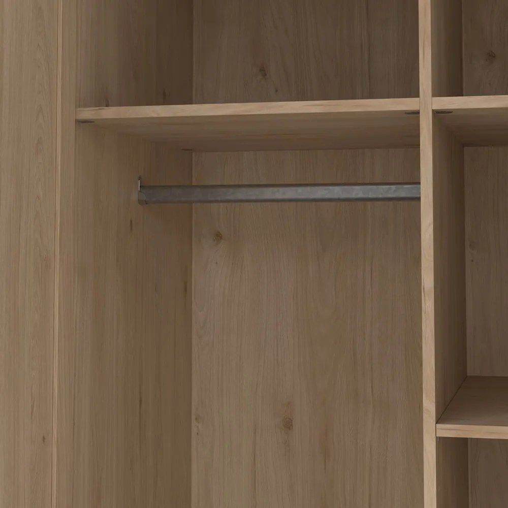 Гардероб от дъбов декор в естествен цвят 99x200x62 cm Billund – Tvilum