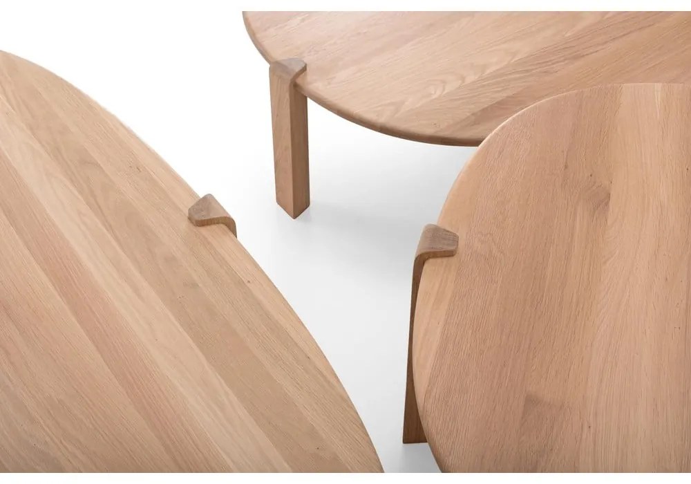 Масичка за кафе от масивен дъб в естествен цвят 80x150 cm Kulin – Gazzda