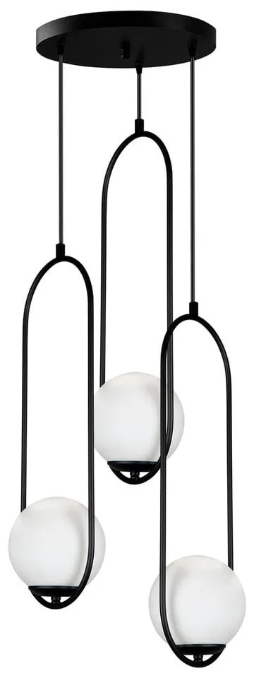 Черно висящо осветително тяло, височина 146 cm Arch - Squid Lighting