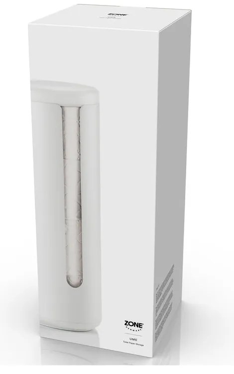 Бяла метална поставка за тоалетна хартия Ume – Zone