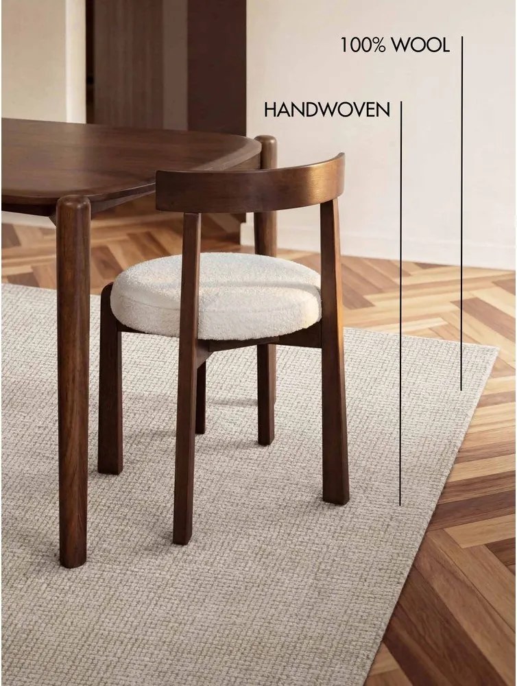 Кремав ръчно изработен вълнен килим 120x170 cm Greenwich – Ted Baker