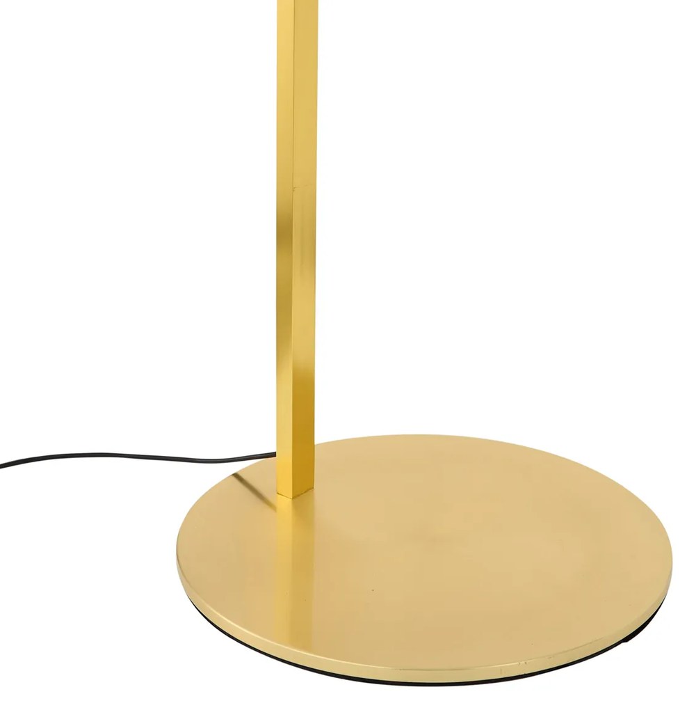 Модерна дъгова лампа месинг вкл. LED с димер за докосване - Arlow