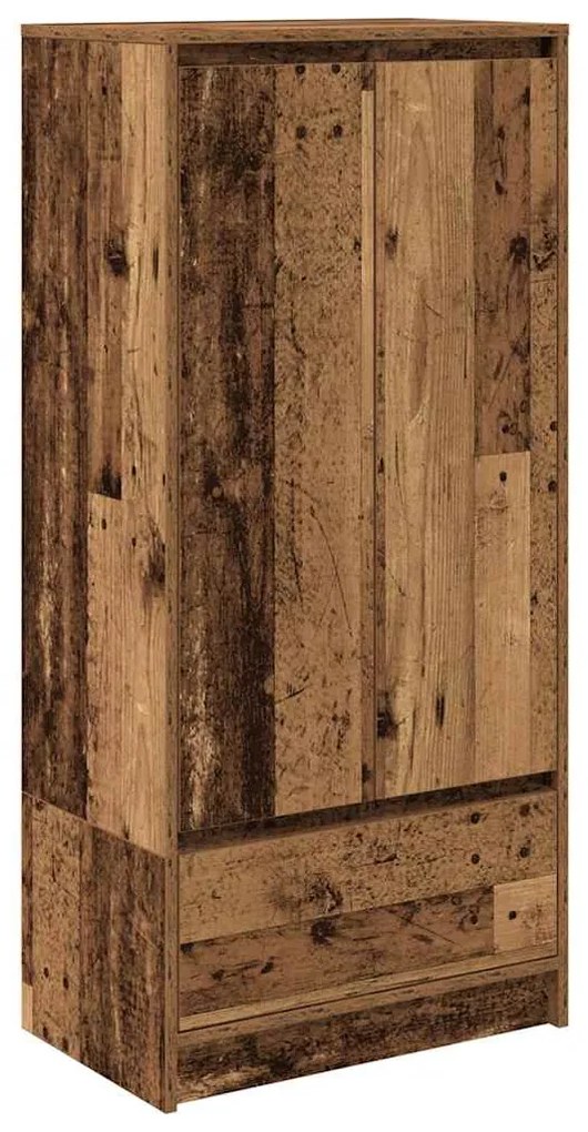 861650 vidaXL Шкаф с чекмеджета, старо дърво 55,5x34x119,5 см инженерно дърво